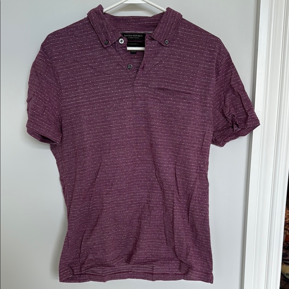 Banana Republic Purple Polo Shirt Casual Knit
